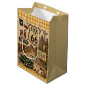 Texas Route 66 Lone Star Gift Road Medium Cadeauzakje (Voorkant Gekanteld)