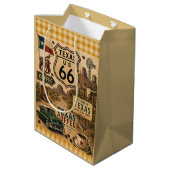 Texas Route 66 Lone Star Gift Road Medium Cadeauzakje (Achterkant Gekanteld)