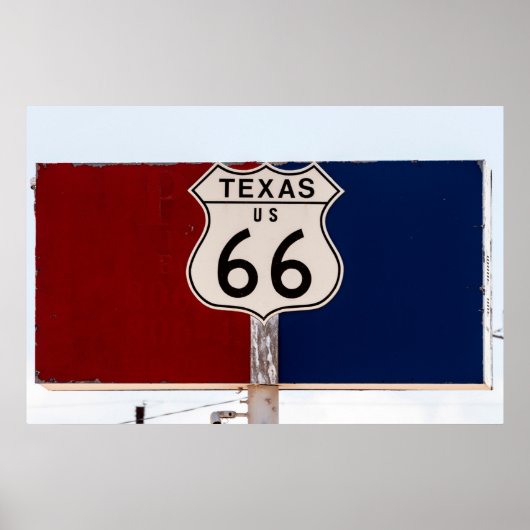  Texas Route 66 Poster (Voorkant)