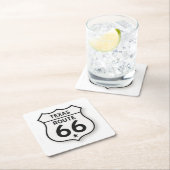 Texas Route 66 Retro White Shield Onderzetter (Insitu)