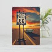 Texas Route 66 Road Trip Geheugen Kaart (Staand voorkant)