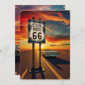 Texas Route 66 Road Trip Geheugen Kaart (Voorkant / Achterkant)