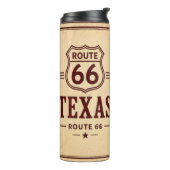 Texas Route 66 Road Warrior Coffee Reizen Thermosbeker (Gedraaid links)
