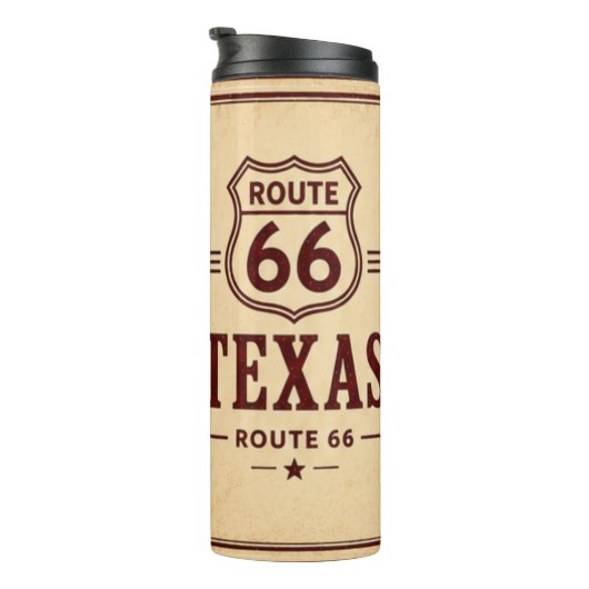 Texas Route 66 Road Warrior Coffee Reizen Thermosbeker (Geroteerd rechts)