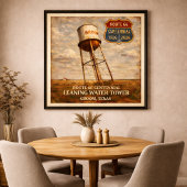 Texas Route 66 Scheve Toren Poster