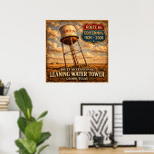 Texas Route 66 Scheve Toren Poster (Thuiskantoor)