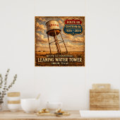 Texas Route 66 Scheve Toren Poster (Keuken)