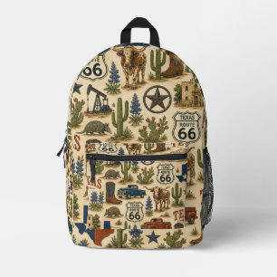 Texas Route 66 Trail Pack Bedrukte Rugzak
