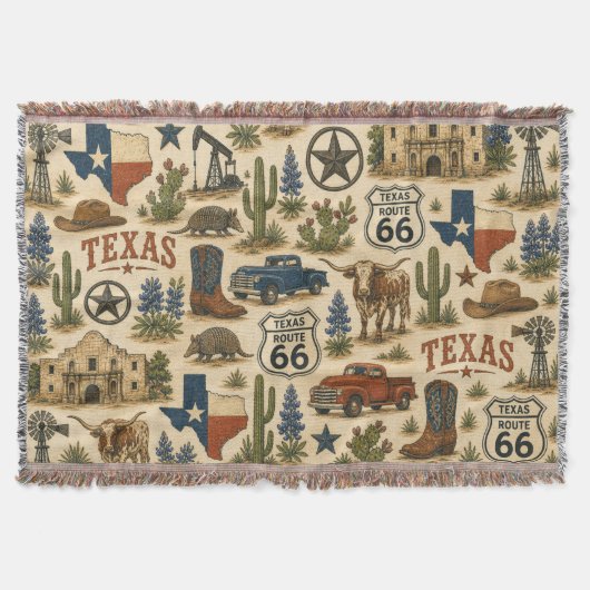 Texas Route 66 Trailside Comfort Deken (Voorkant)
