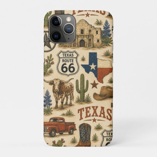 Texas Route 66 Zak Rodeo Case-Mate iPhone Case (Achterkant)