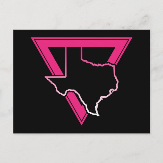 texas roze driehoek briefkaart (Voorkant)