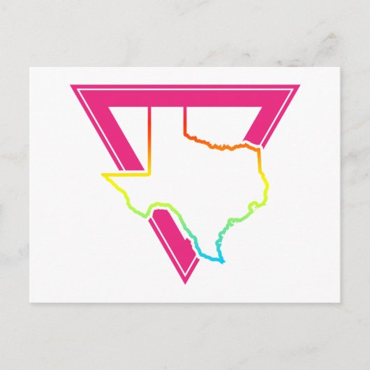 texas roze driehoek briefkaart (Voorkant)