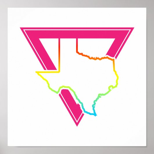 texas roze driehoek poster (Voorkant)