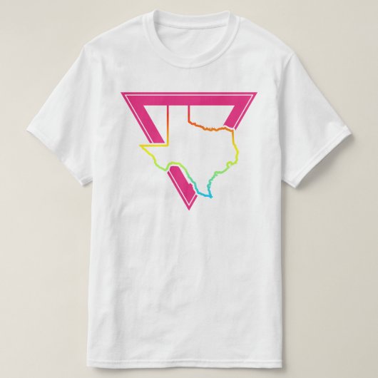 texas roze driehoek t-shirt (Design voorkant)