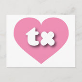 Texas roze hart - Ik hou van tx Briefkaart (Voorkant)