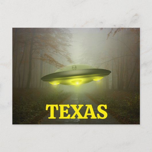 TEXAS RUIMTESCHIP UFO BRIEFKAART (Voorkant)