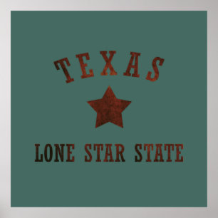 texas rustic wild western stijlpatroon poster