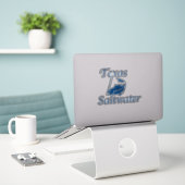 Texas Saltwater Sticker (Laptop op bureau)