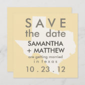 Texas Save the Date Cards (Voorkant / Achterkant)