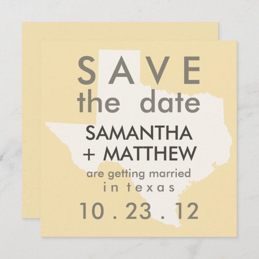 Texas Save the Date Cards (Voorkant / Achterkant)