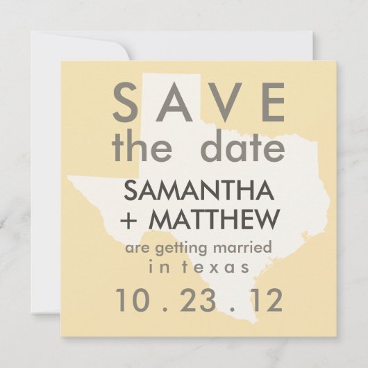 Texas Save the Date Cards (Voorkant)