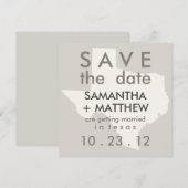Texas Save the Date Kaarten (Voorkant / Achterkant)