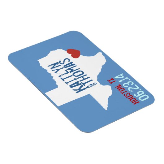 Texas Save the Date - stad Magneet (Rechterzijde)