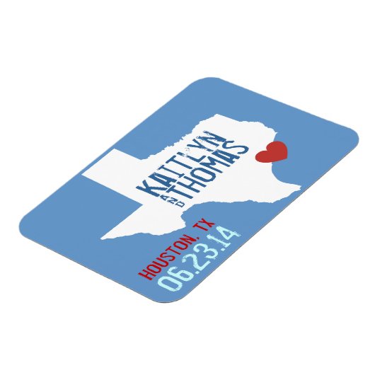 Texas Save the Date - stad Magneet (Linkerzijde)