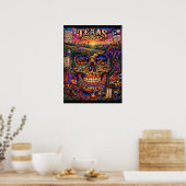 Texas Schedel Art Print | Staat van Mind (Keuken)