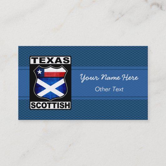 Texas Scottish American Custom Visitekaartjes (Voorkant)