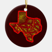 Texas Scribbleprint Art Keramisch Ornament (Voorkant)