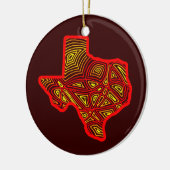 Texas Scribbleprint Art Keramisch Ornament (Links)