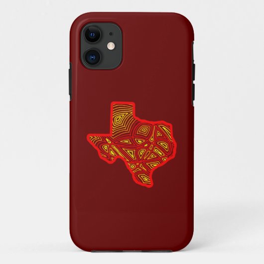 Texas Scribbleprint Case-Mate iPhone Case (Achterkant)