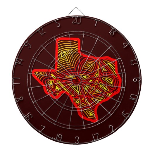 Texas Scribbleprint Dartbord (Voorkant)