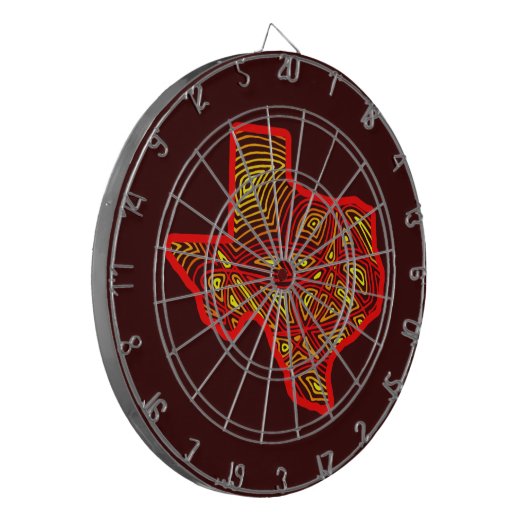 Texas Scribbleprint Dartbord (Voorkant Links)