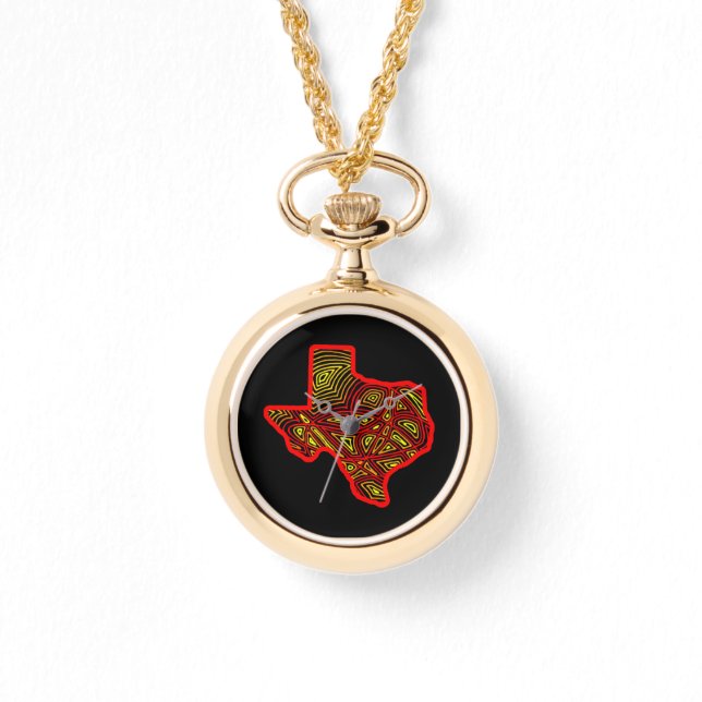Texas Scribbleprint Horloge (Voorkant)