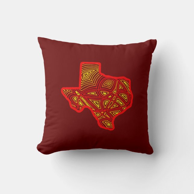 Texas Scribbleprint Kussen (Voorkant)