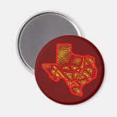 Texas Scribbleprint Magneet (Voorkant / Achterkant)