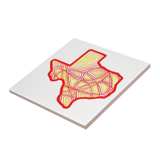 Texas Scribbleprints Art Tegeltje (Zijkant)
