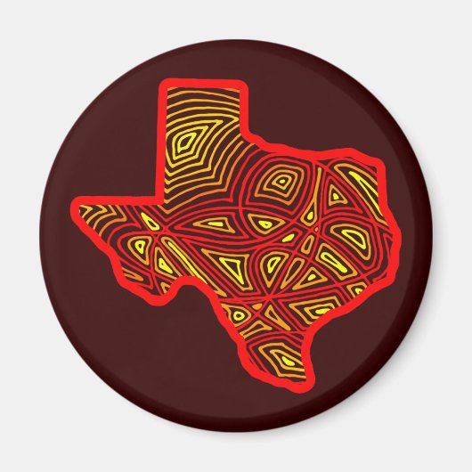 Texas Scribbleprints Magneet (Voorkant)