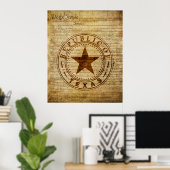 Texas Seal of 1836 Poster (Thuiskantoor)