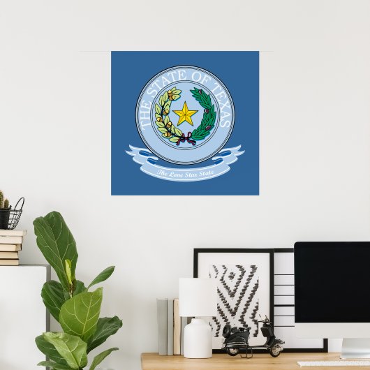 Texas Seal Poster (Thuiskantoor)