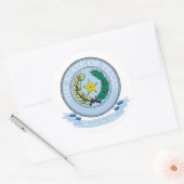 Texas Seal Ronde Sticker (Envelop)