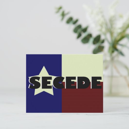 Texas SECEDE Briefkaart (Staand voorkant)