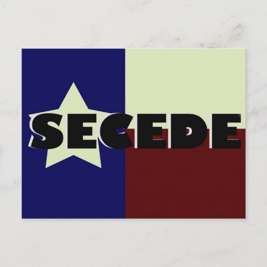 Texas SECEDE Briefkaart (Voorkant)