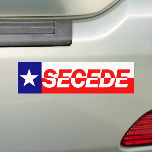 Texas SECEDE Bumpersticker (Op auto)
