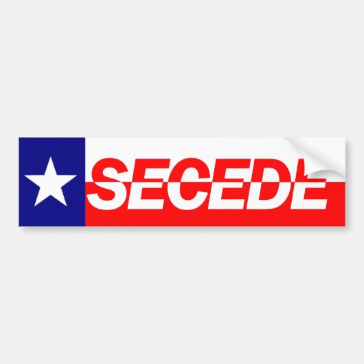 Texas SECEDE Bumpersticker (Voorkant)