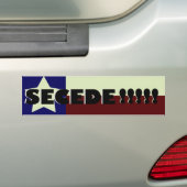 Texas SECEDE!!!!! Bumpersticker (Op auto)
