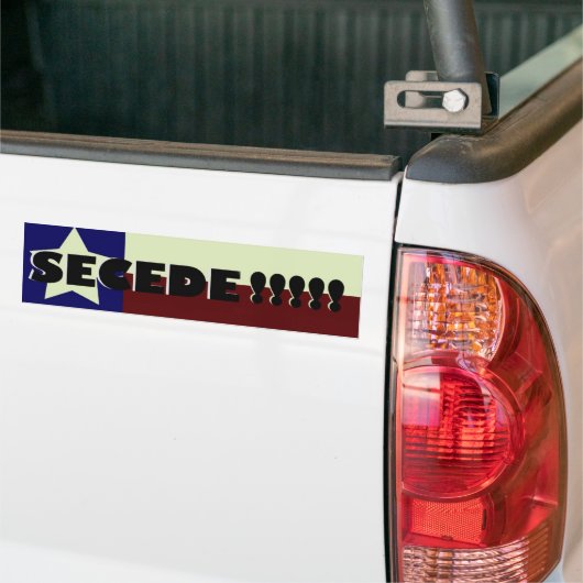 Texas SECEDE!!!!! Bumpersticker (Op Truck)
