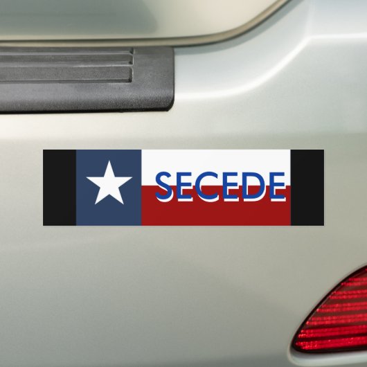 Texas Secede Bumpersticker (Op auto)